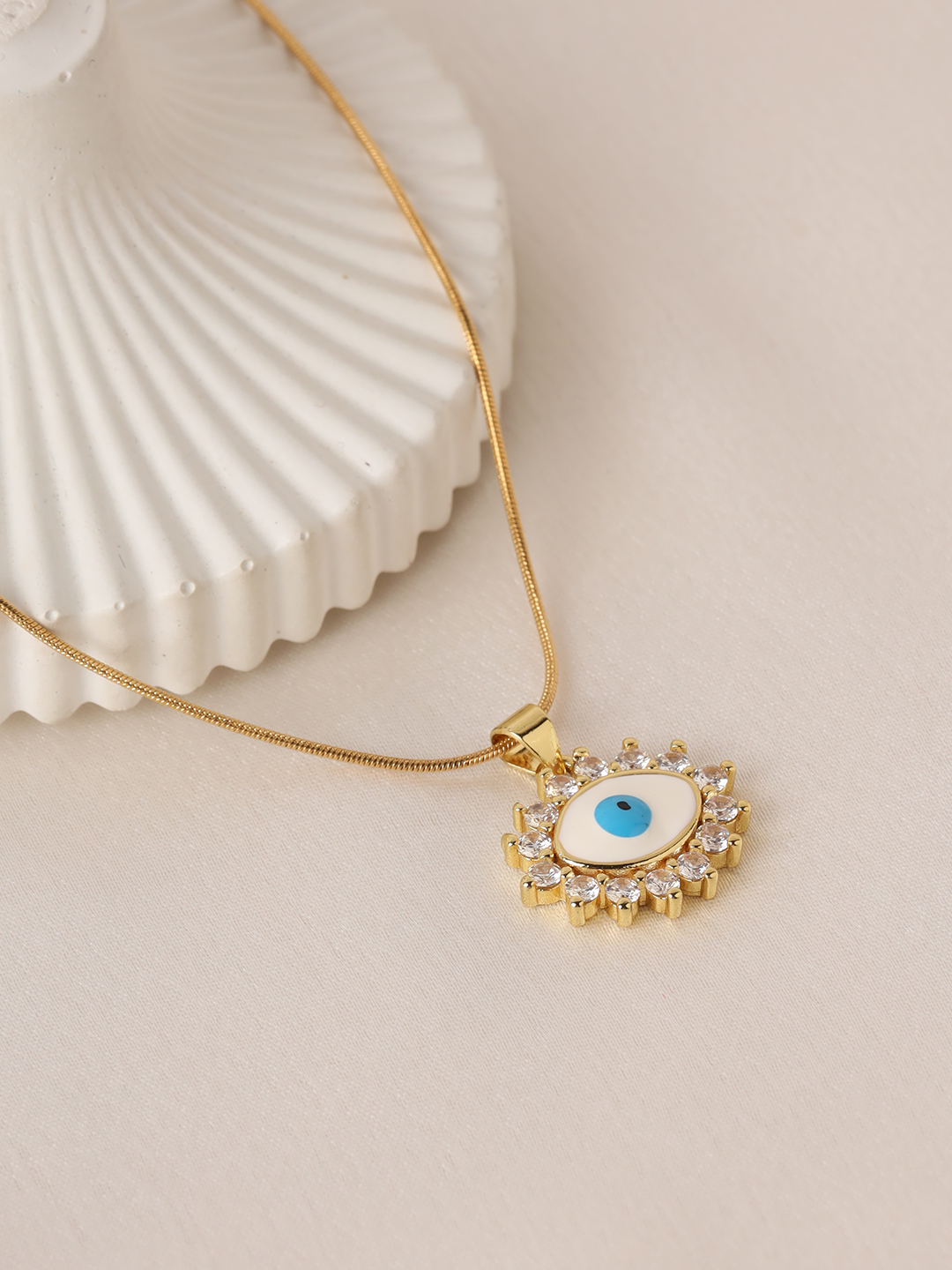 Sun Shaped Evil Eye Pendent