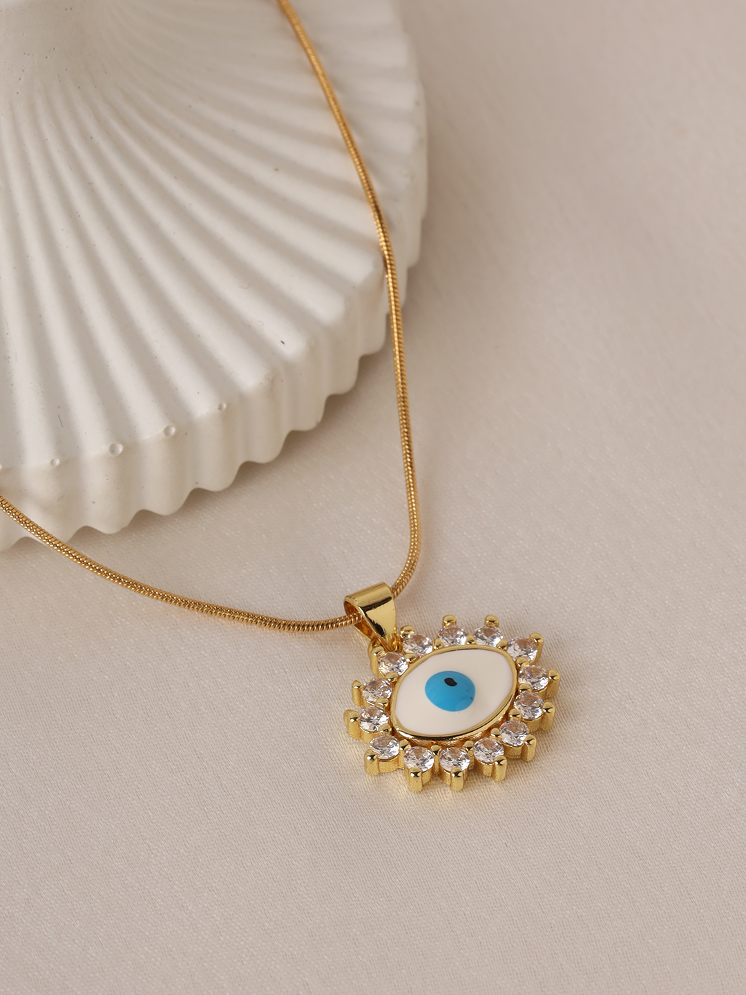 Sun Shaped Evil Eye Pendent