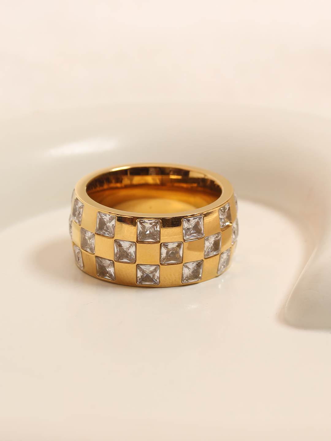 Square Cz Pave Band