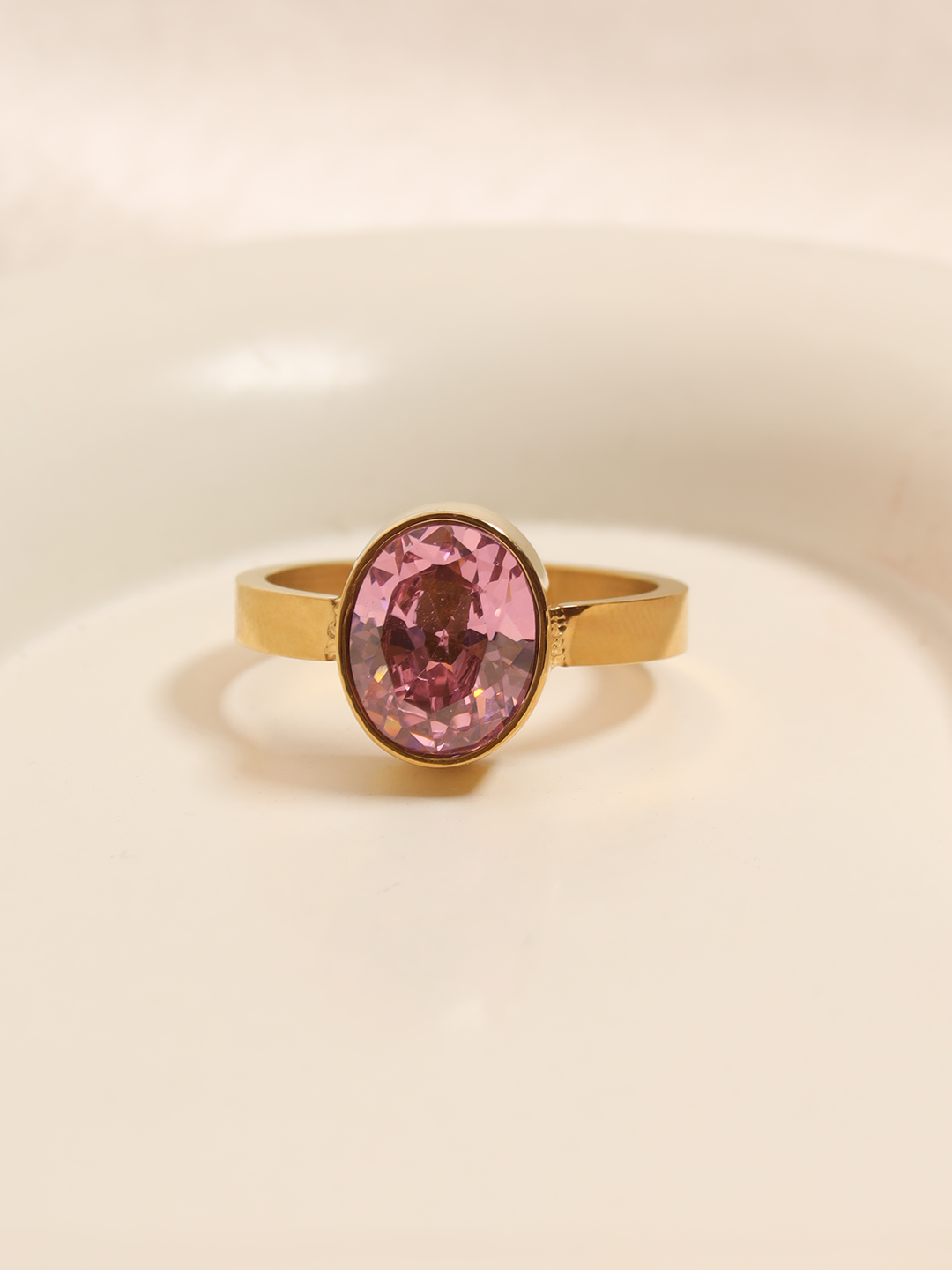 Kunzite Studded Ring