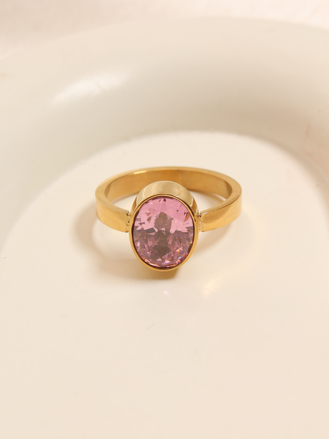 Kunzite Studded Ring