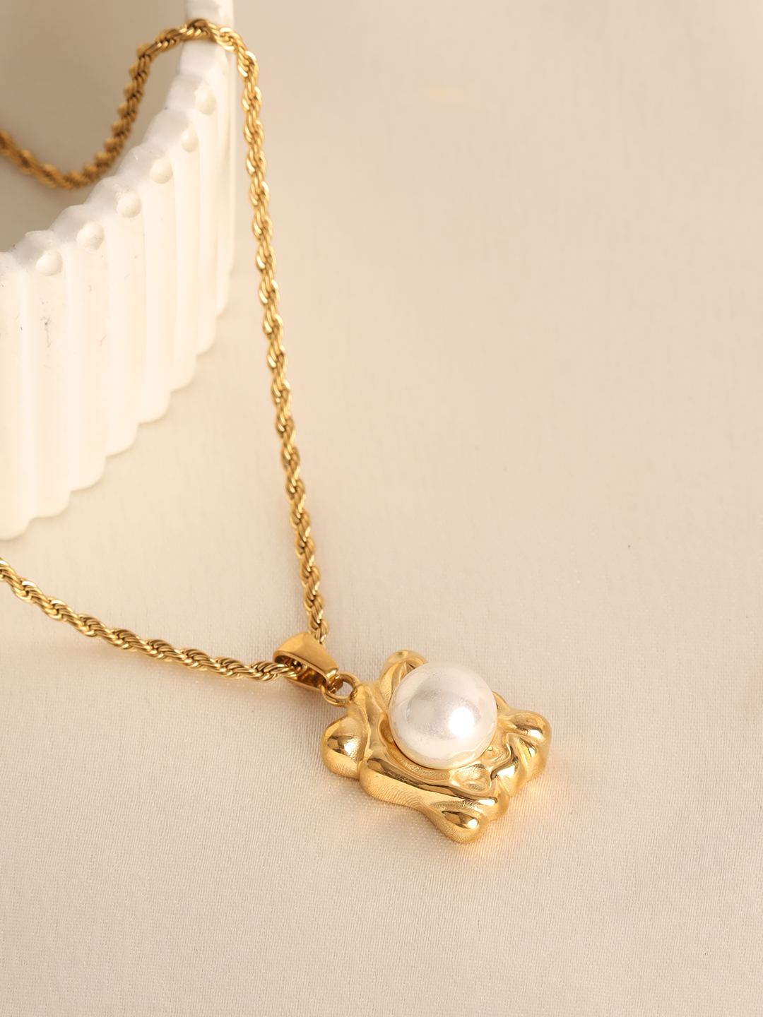 Square Pearl Necklace