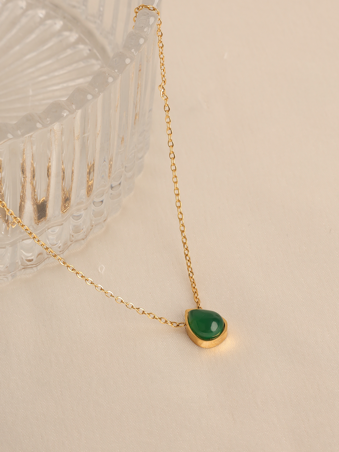 Green Waterdrop Pendent