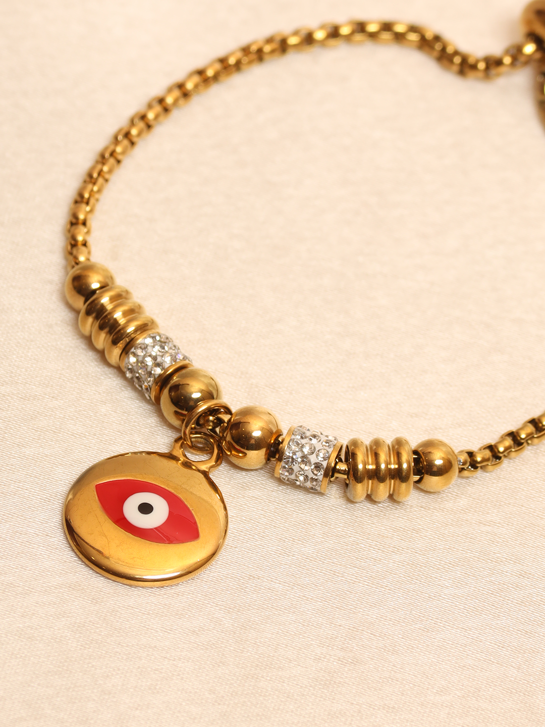 Round Red Charm Evil Eye Slider