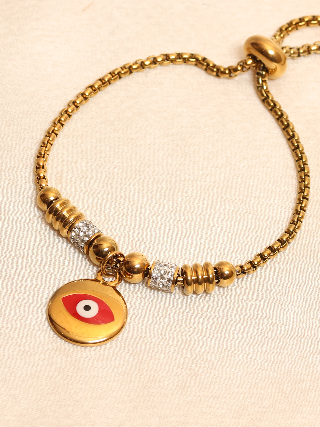 Round Red Charm Evil Eye Slider