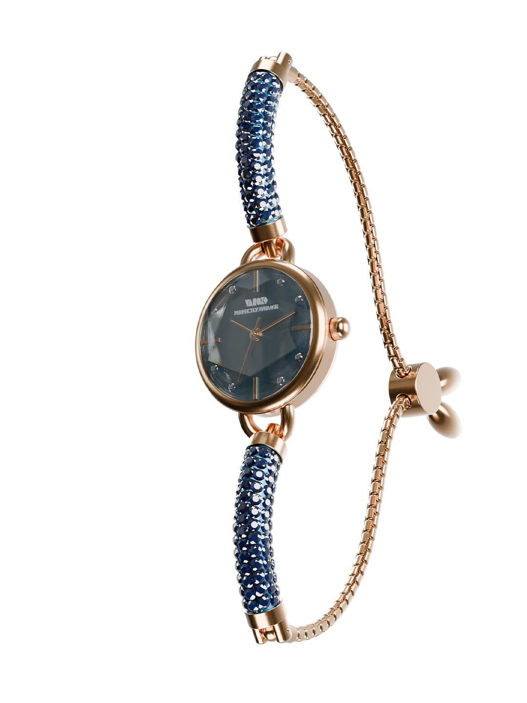 Crystal Slider Watch Blue