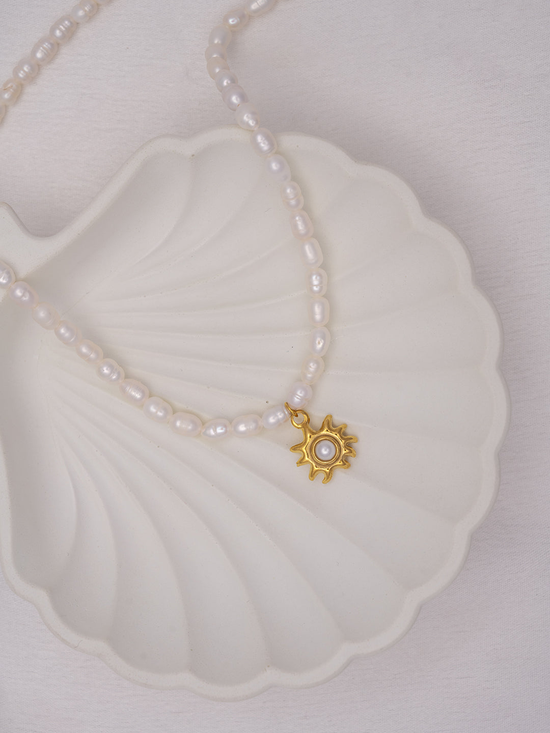 Sunflower Pearl Necklace