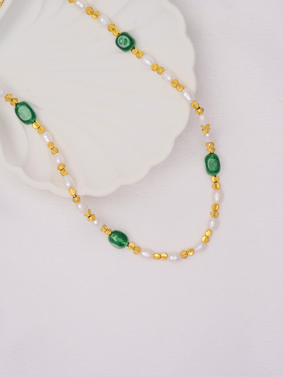 Pearl Emerald Necklace