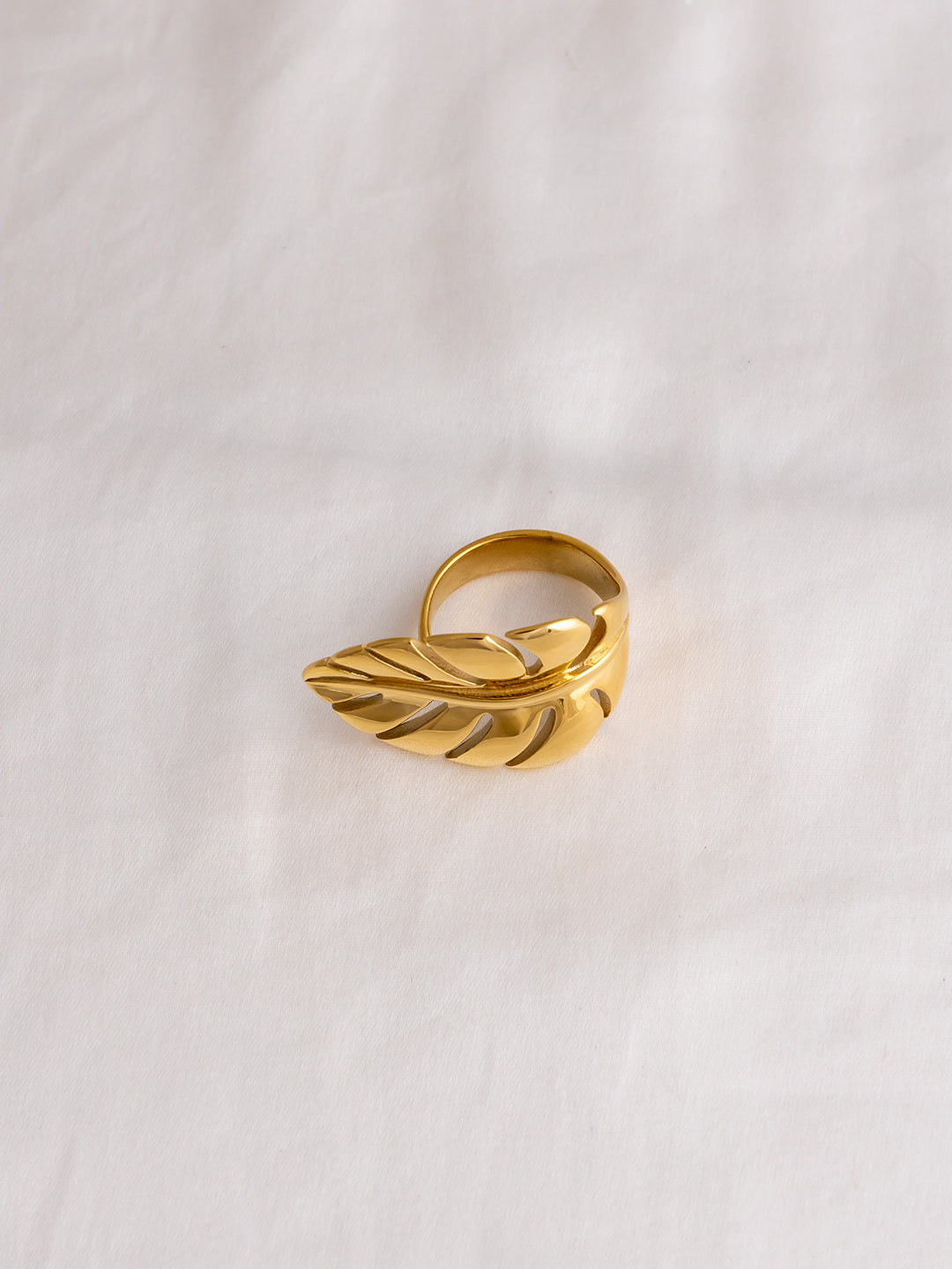 Chunky Gold Leaf Ring