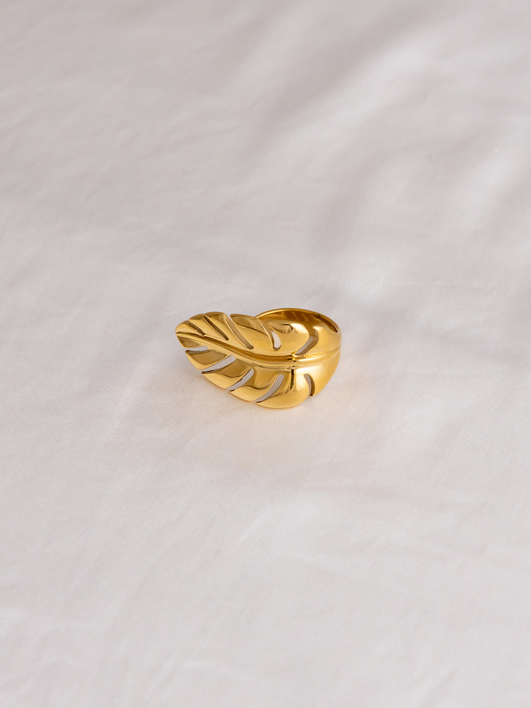 Chunky Gold Leaf Ring