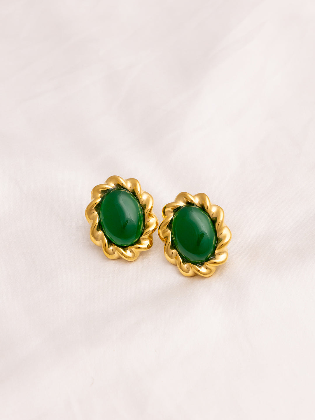 Victorian Emerald Studs
