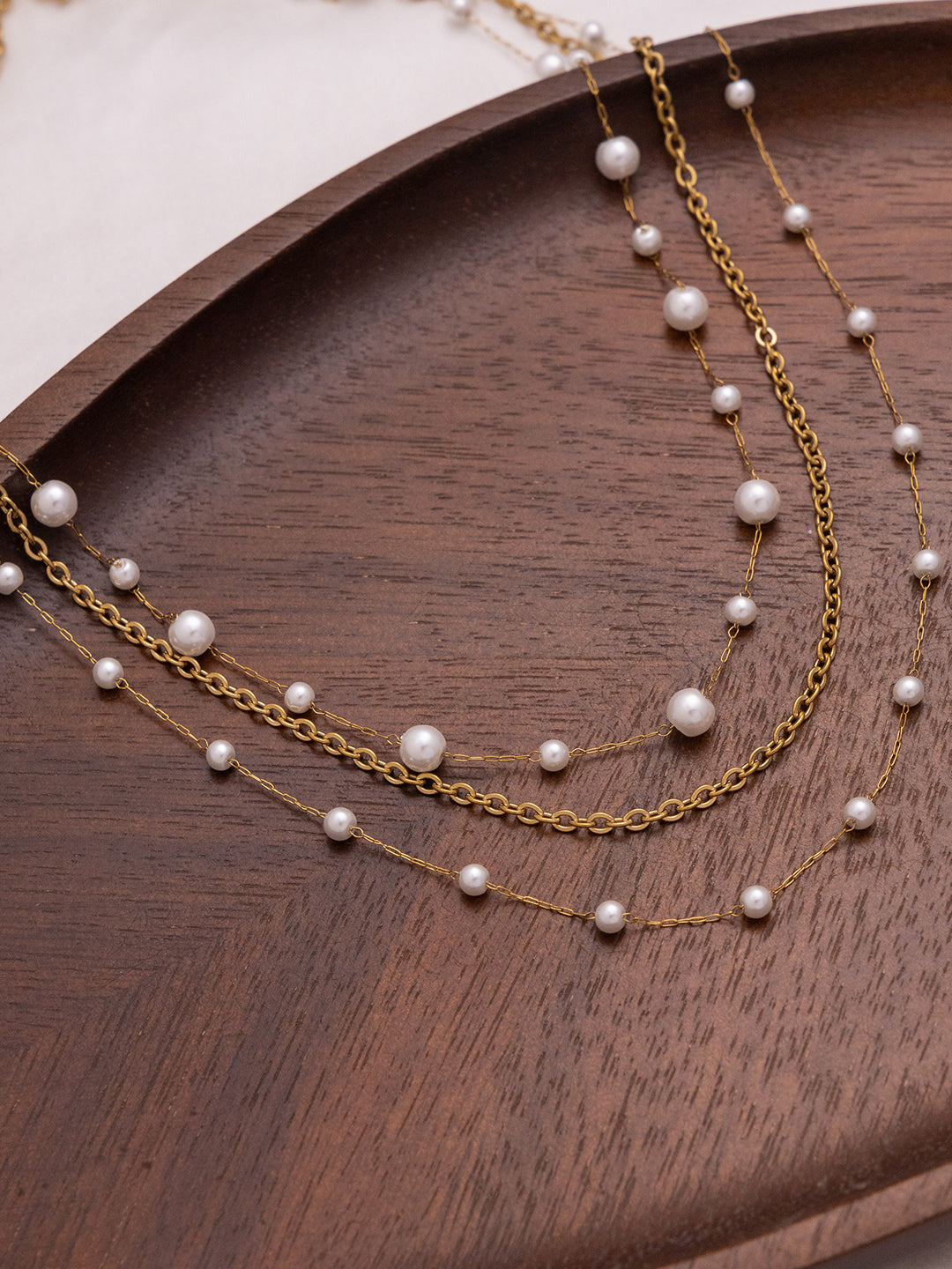 3 Layer Pearl Necklace