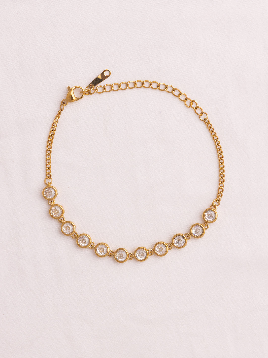 Round Cz Chain Bracelet