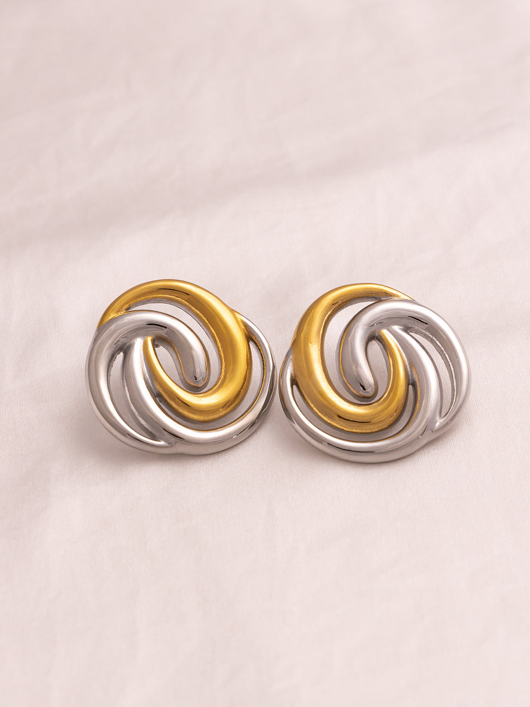 Whirl Mix Metal Large Earring