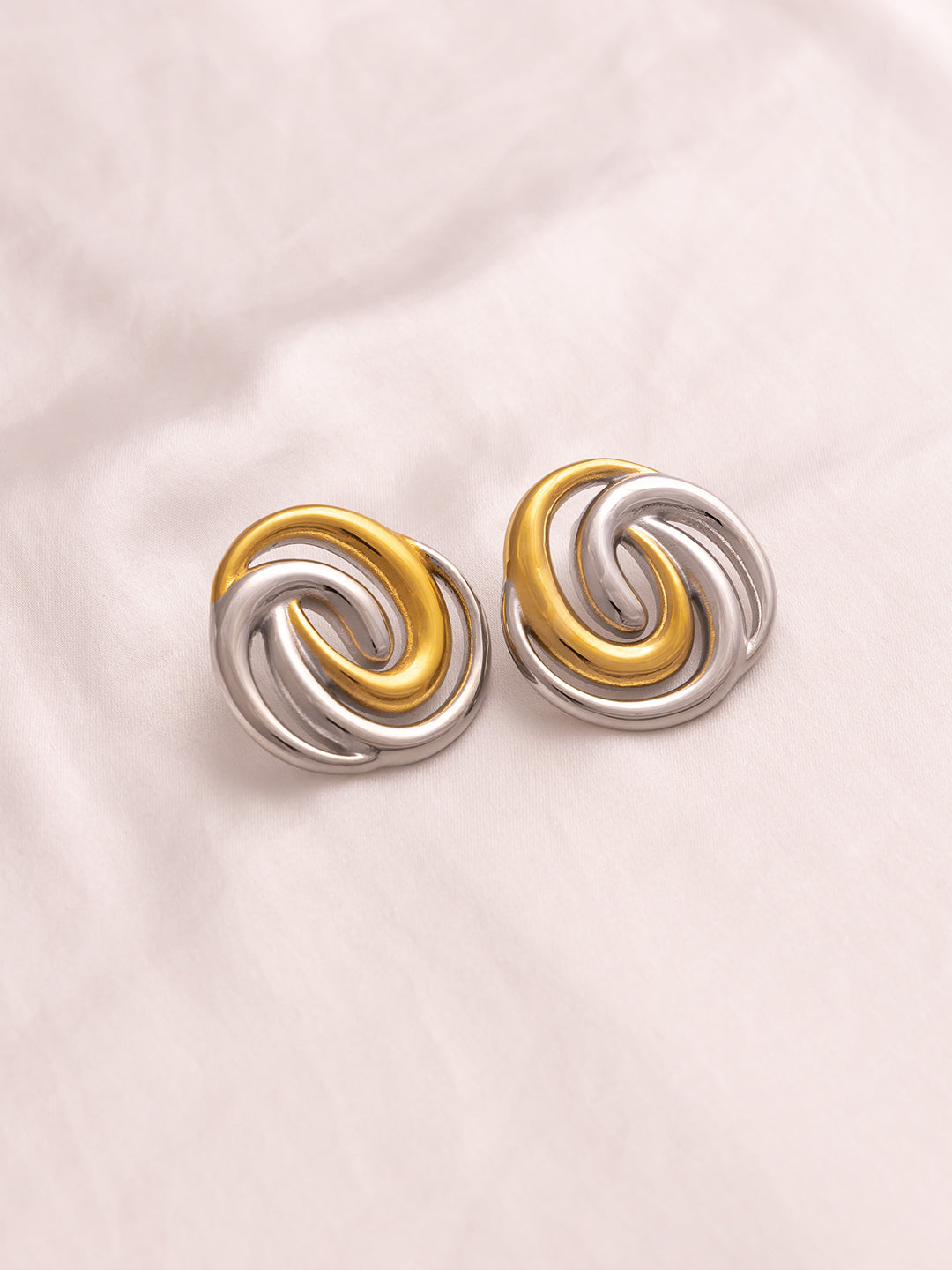 Whirl Mix Metal Large Earring