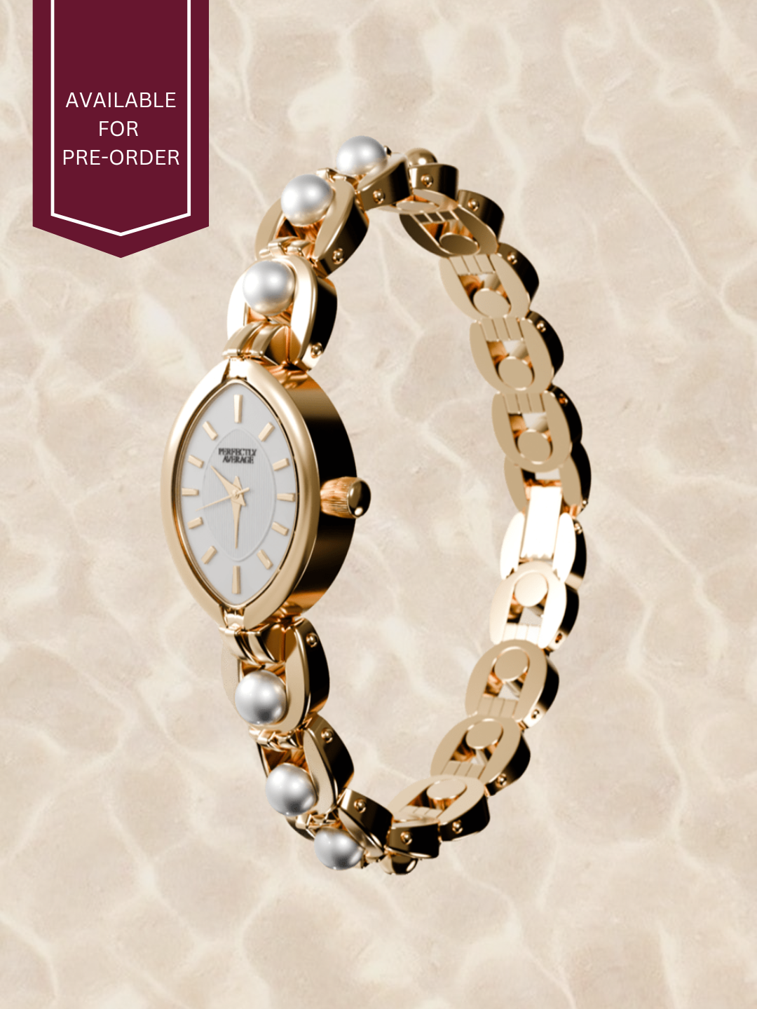 Moonlight Pearl Gold-Toned Watch