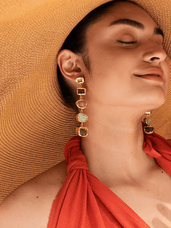 Afsa Stone Drop Earrings - Perfectly Average