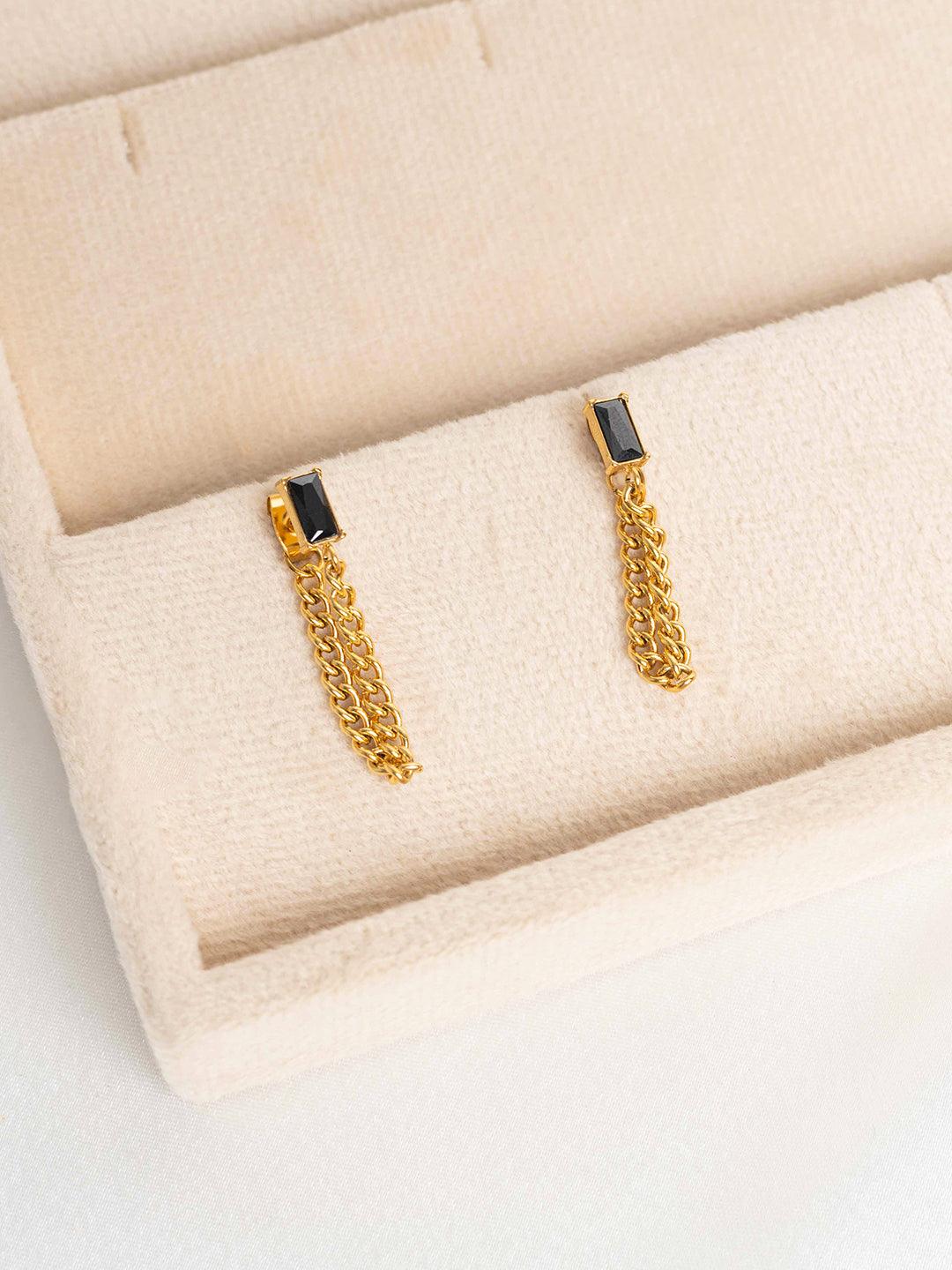 Black Chain Earrings - Perfectly Average