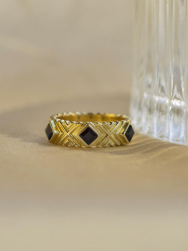 Black Diamond Textured Ring - Perfectly Average