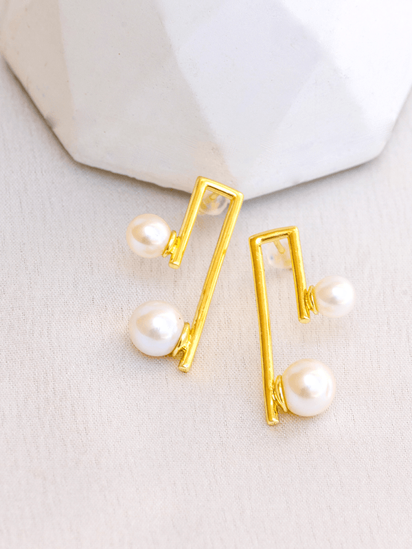 Dual Pearl Studs - Perfectly Average