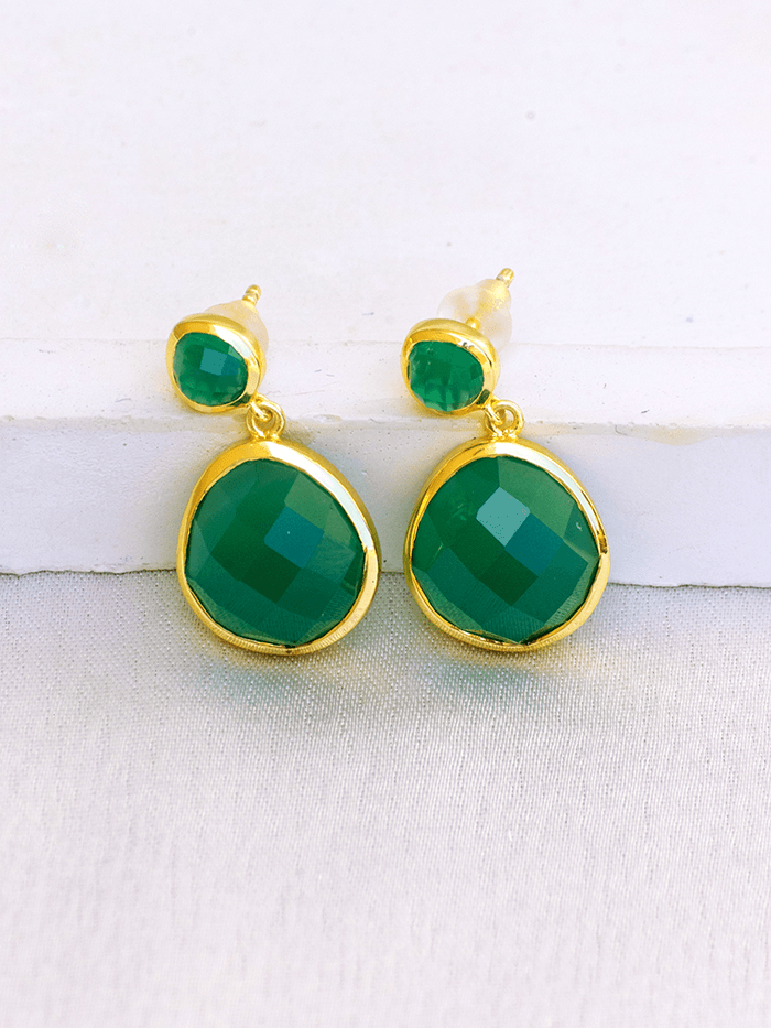 Emerald Drop Studs - Perfectly Average