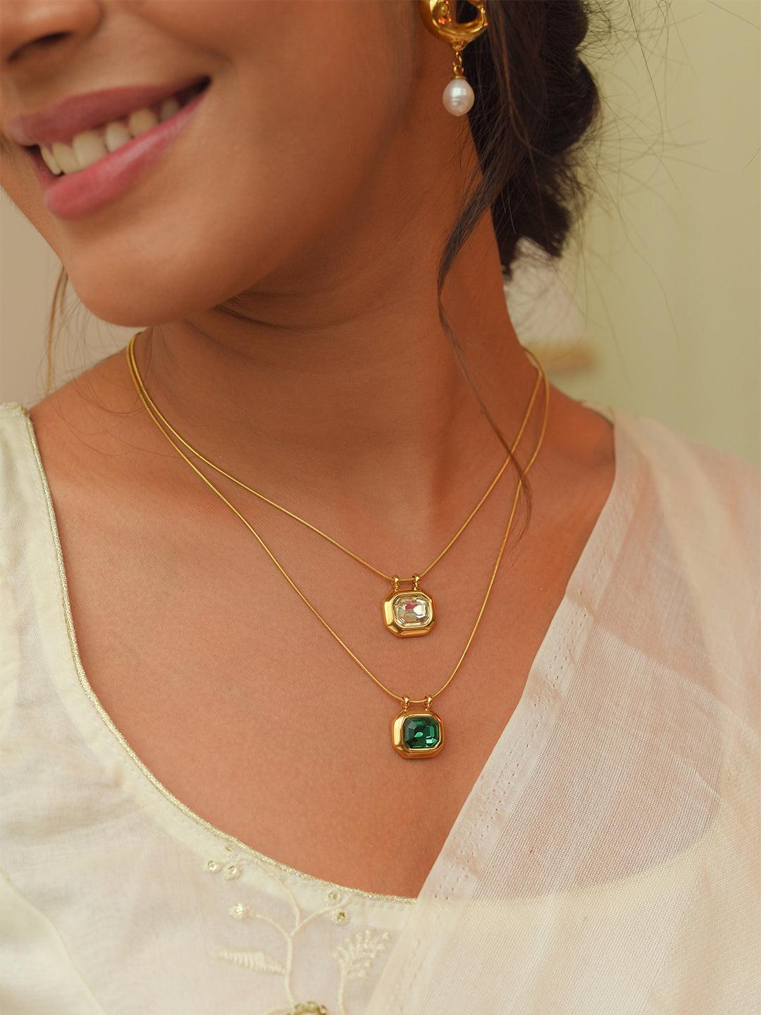 Emerald Pendant Necklace - Perfectly Average