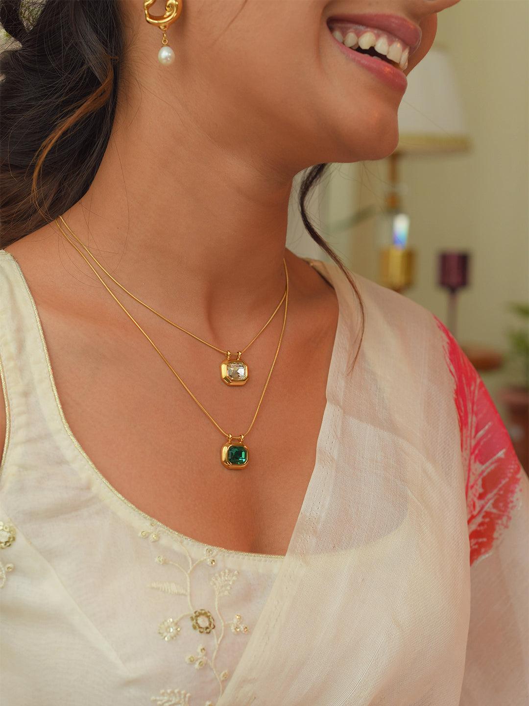 Emerald Pendant Necklace - Perfectly Average