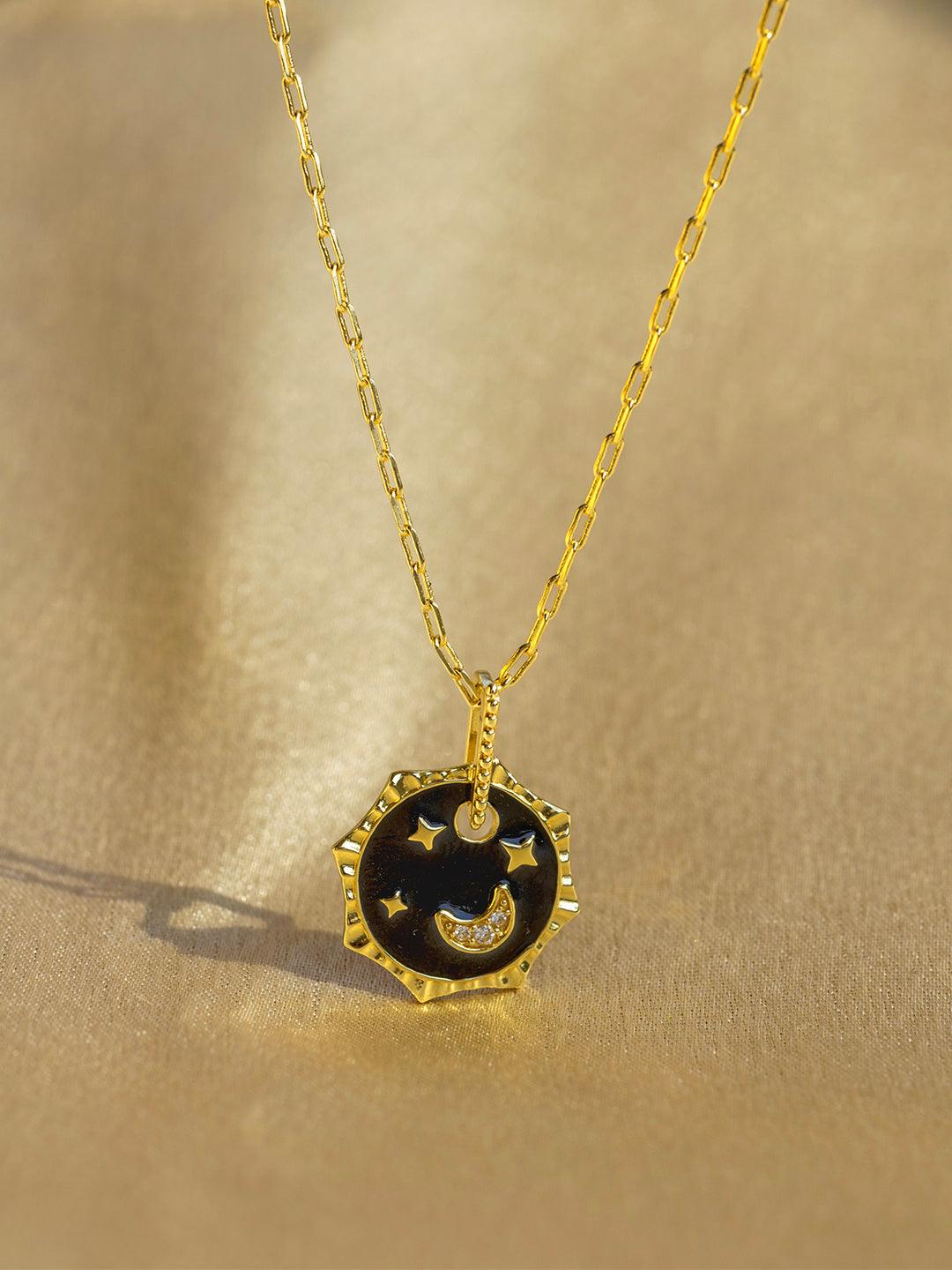 Moon Star Enamel Necklace - Perfectly Average