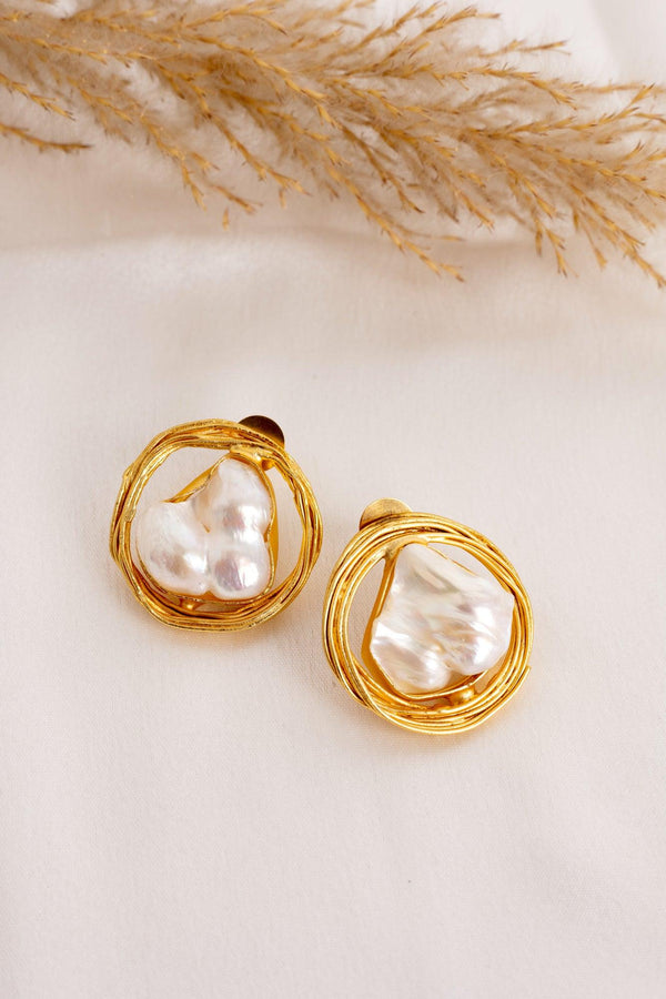 Rose Pearl Studs - Perfectly Average