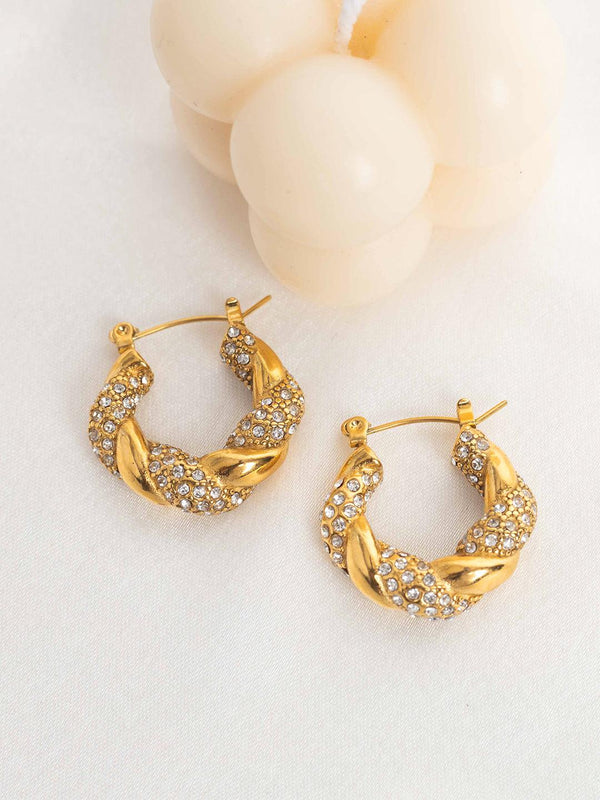 Studded Twisted Hoops - Perfectly Average