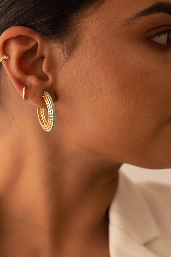 Jali Enamel Hoops - Perfectly Average
