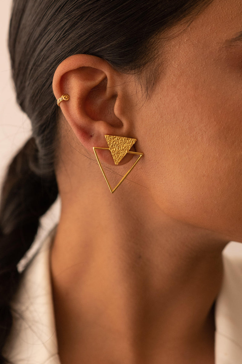 Textured Triangle Earring - Perfectly Average