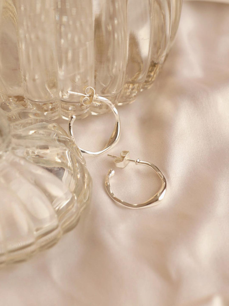 Thin Droplet Hoops Silver - Perfectly Average